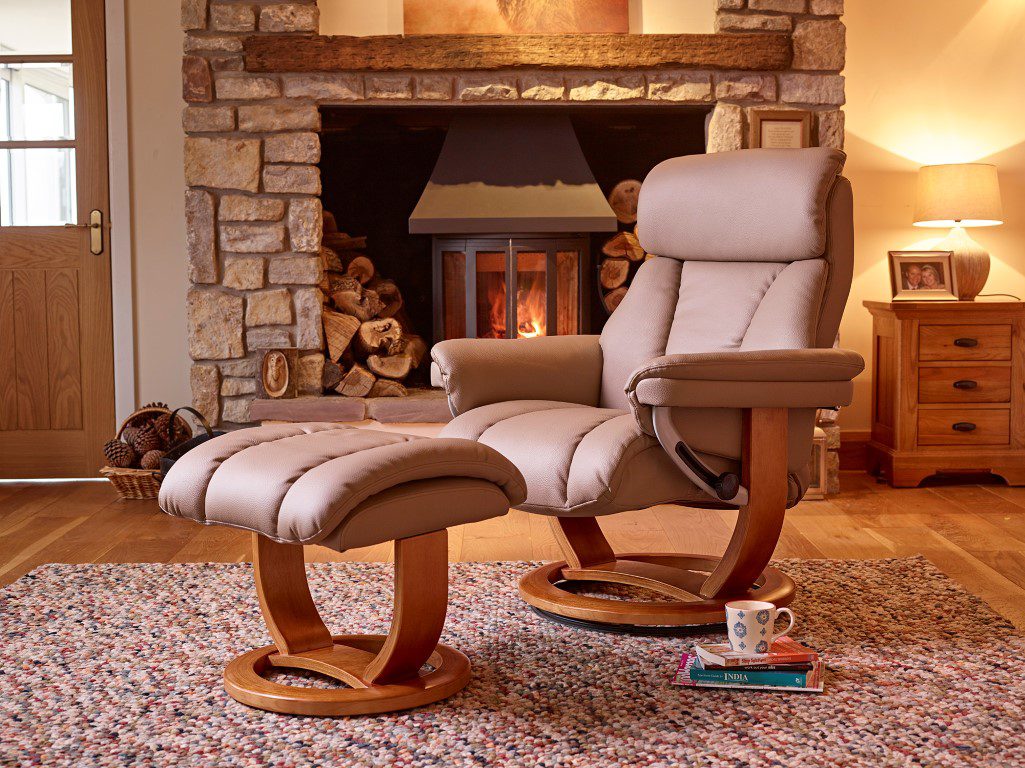 GFA Portofino Swivel Recliner & Footstool Mr Chairman Riser