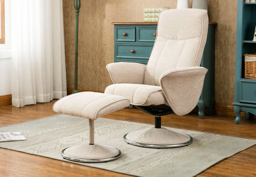 GFA Verona Swivel Recliner & Footstool Mr Chairman Riser Recliners