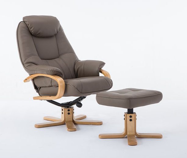 GFA Pisa Swivel Recliner & Footstool Mr Chairman Riser Recliners